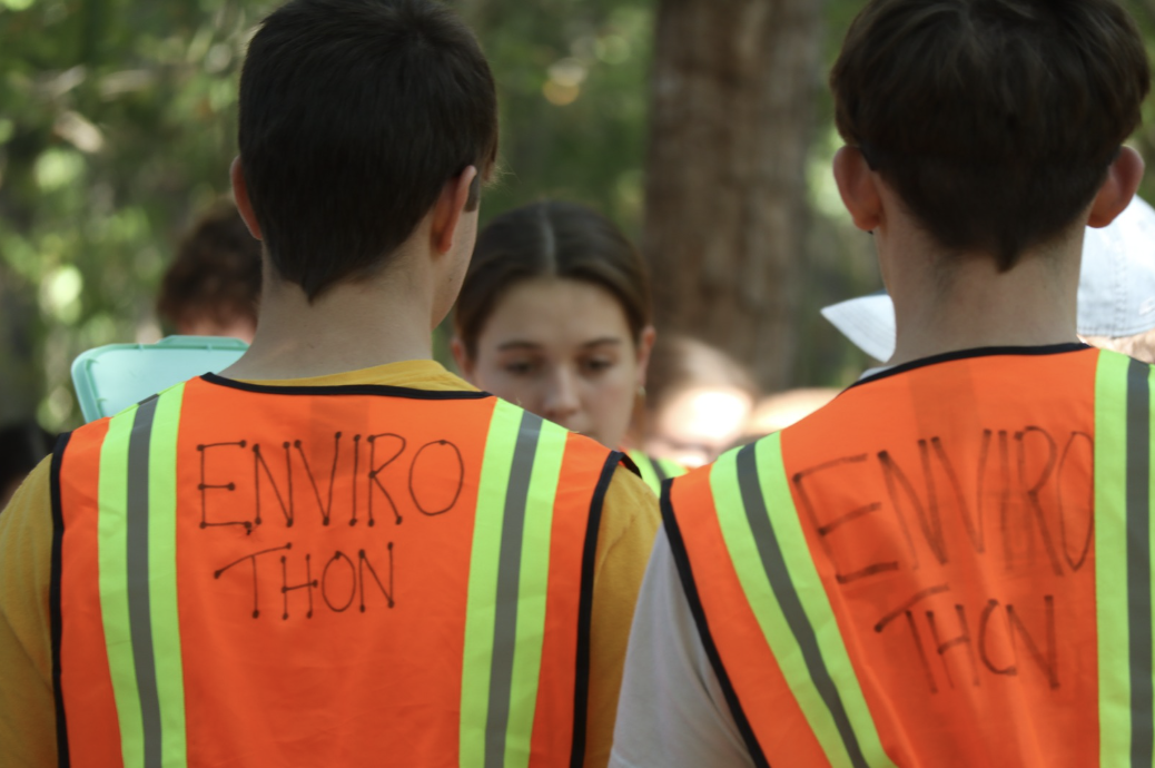 During their after-school meetings on Fridays, Envirothon team members often go outside to practice what they learn.